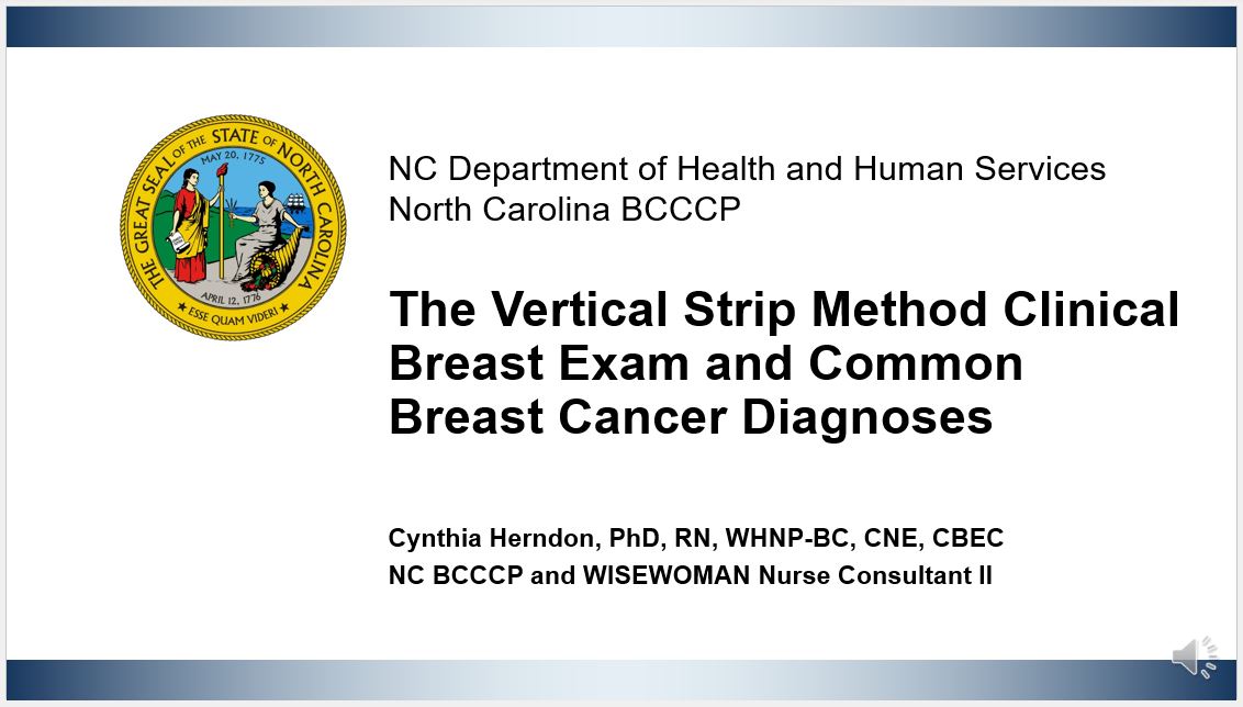 Vertical Strip Method Clinical Breast Exam